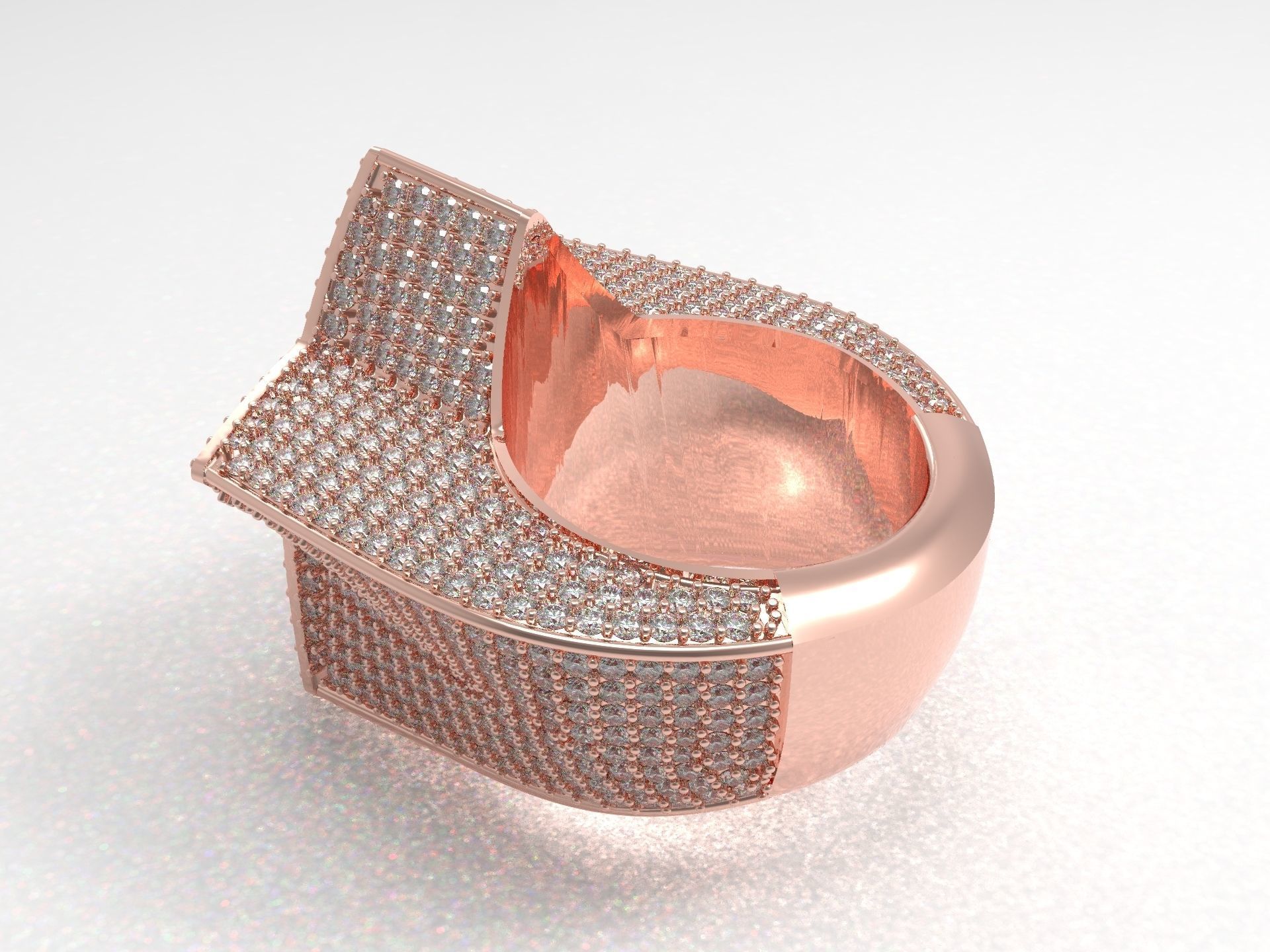 Star ring v6 resizable 3D print model_3