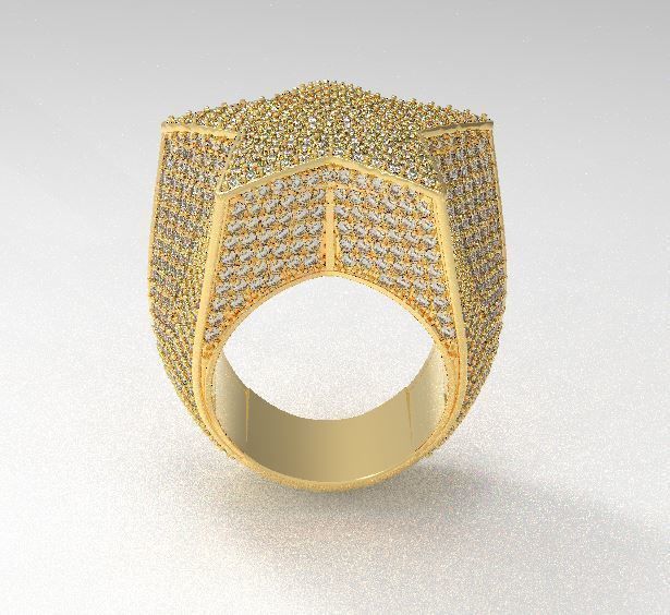 Star ring v6 resizable 3D print model_8