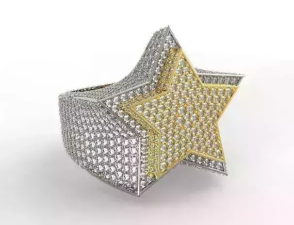 Star ring v4 2 layers 3D print model