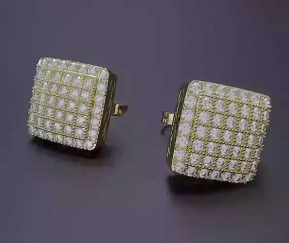 Square dome earrings v1