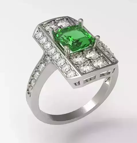 Square diamond ring