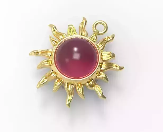 Le Soleil gemstone pendant