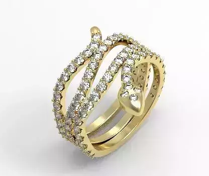 Snake diamond ring 5