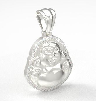 Smile budha diamond nice design 3D print model_5