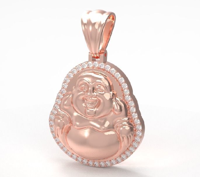 Smile budha diamond nice design 3D print model_2
