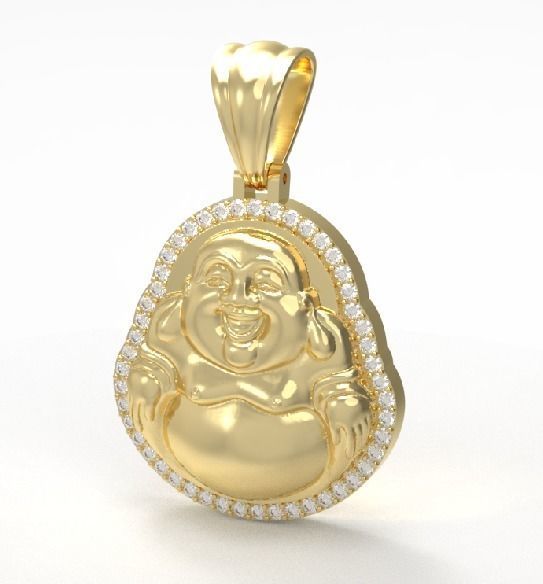 Smile budha diamond nice design 3D print model_3