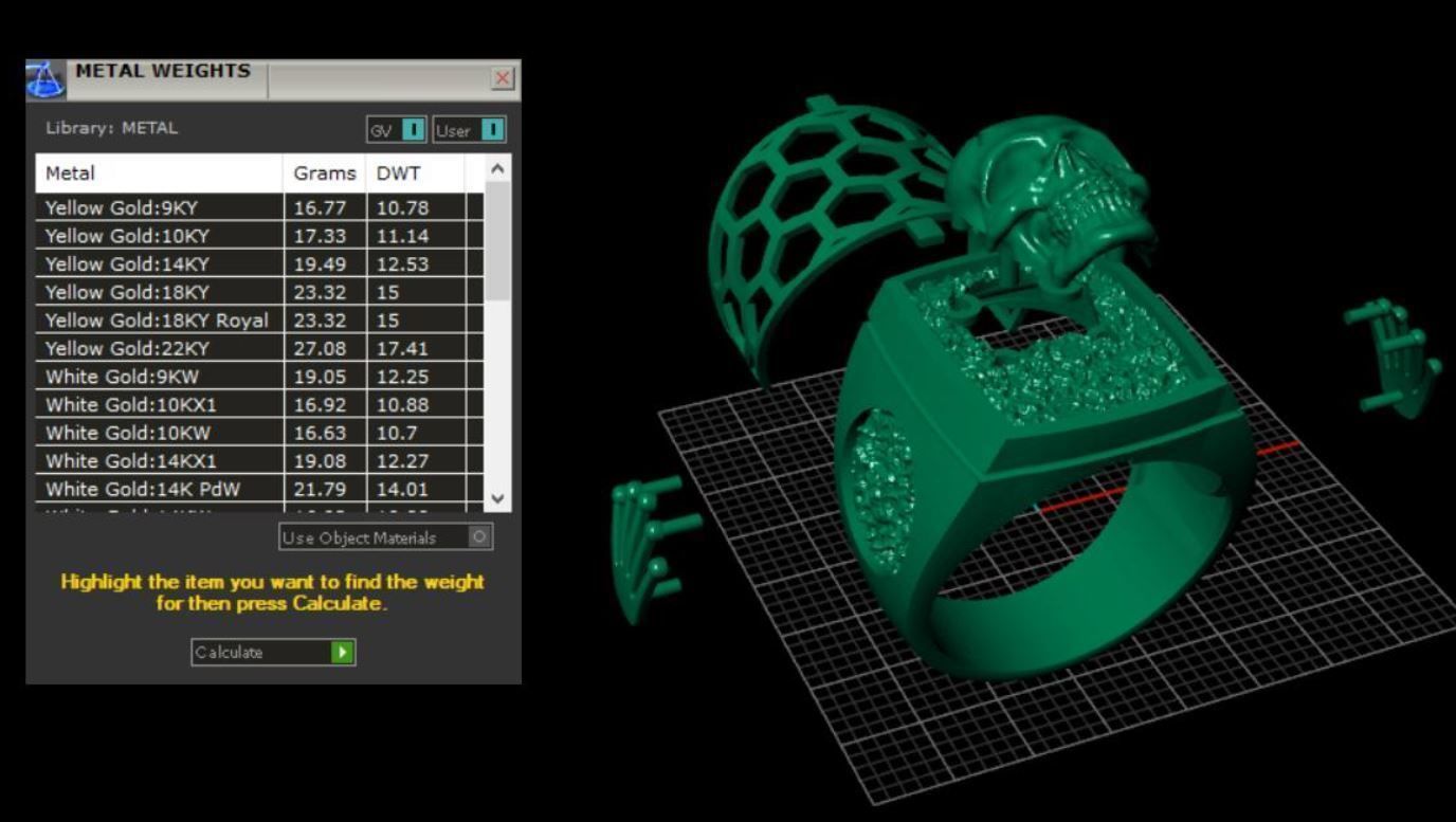 Skull men ring 3D print model_6