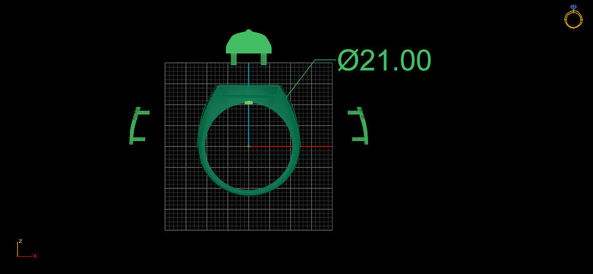 Skull men ring 3D print model_7