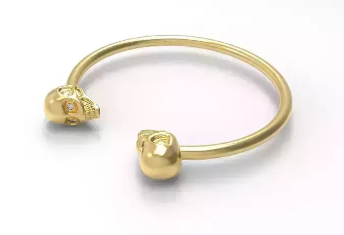 Skull nice bracelet design 3D print model