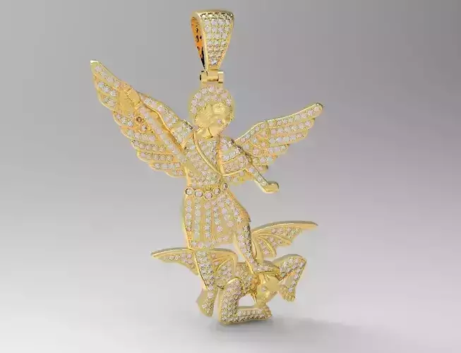 SAINTMICHAEL diamond pendant