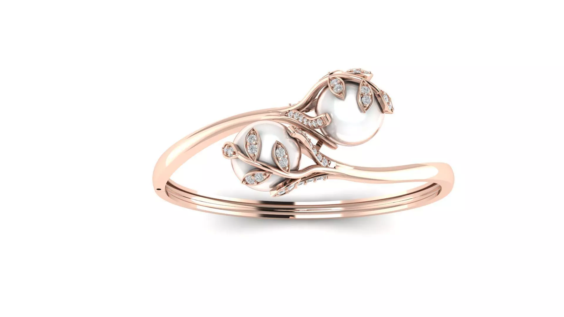 Pearl leaf natural bracelet 3D print model