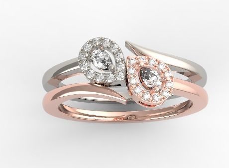 Pear cut diamond ring 1 3D print model_3