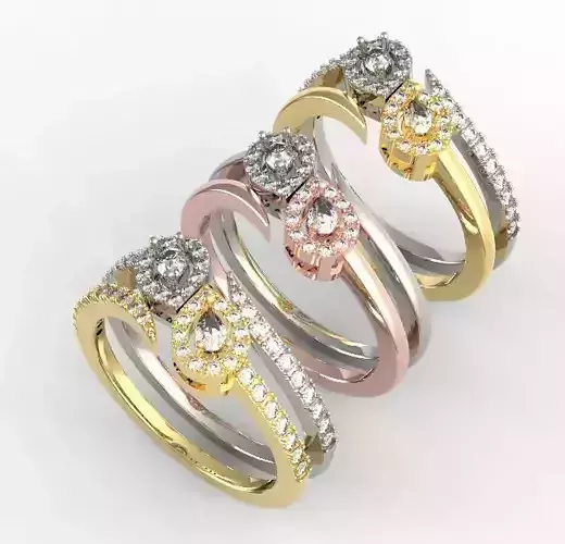 Pear cut diamond ring 1