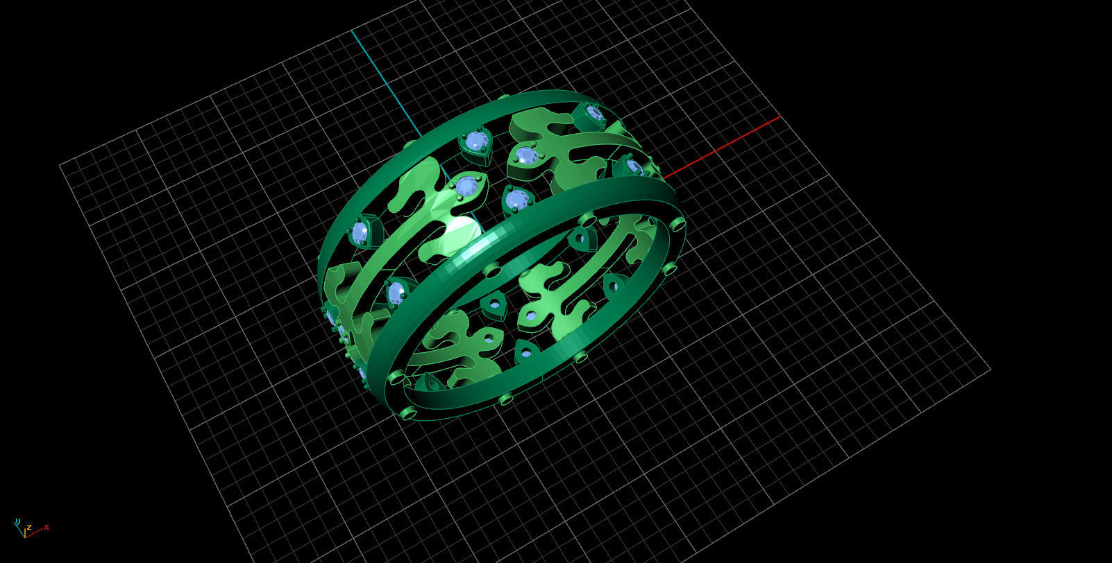 Patek phillip small version ring 3D print model_6