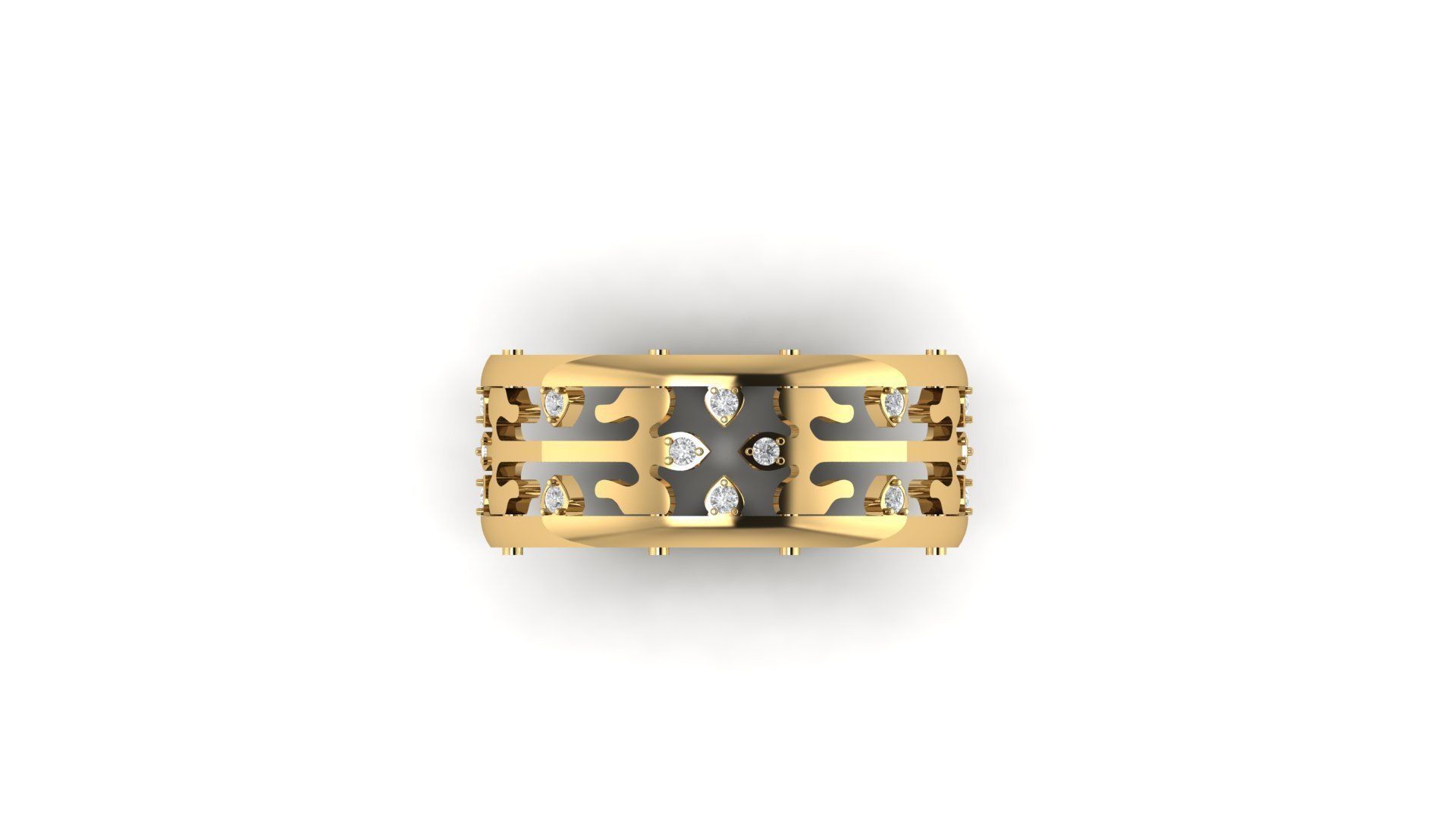 Patek phillip small version ring 3D print model_7