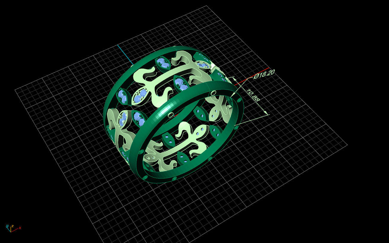 Patek phillip big version ring 3D print model_5