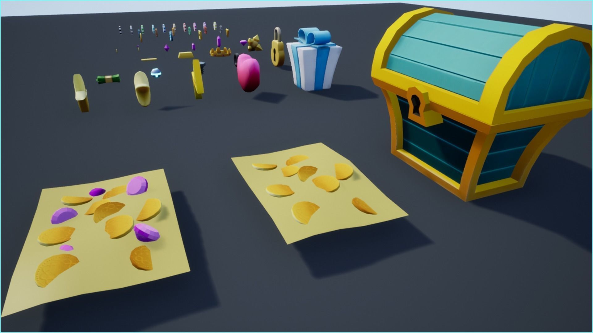 Game Currency Pack Low-poly 3D model_5