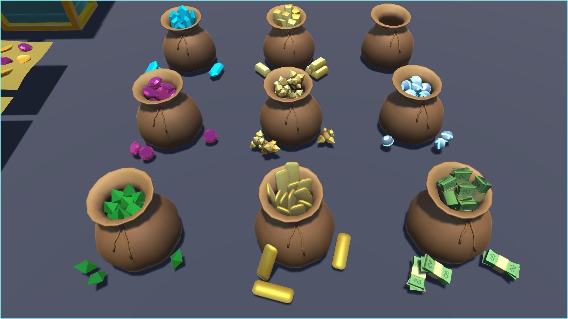Game Currency Pack Low-poly 3D model_9