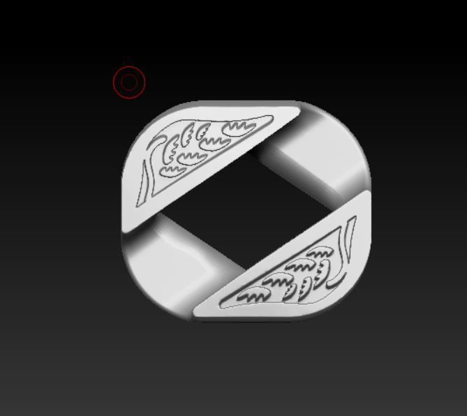 Oldschool skull bracelet 3D print model_3