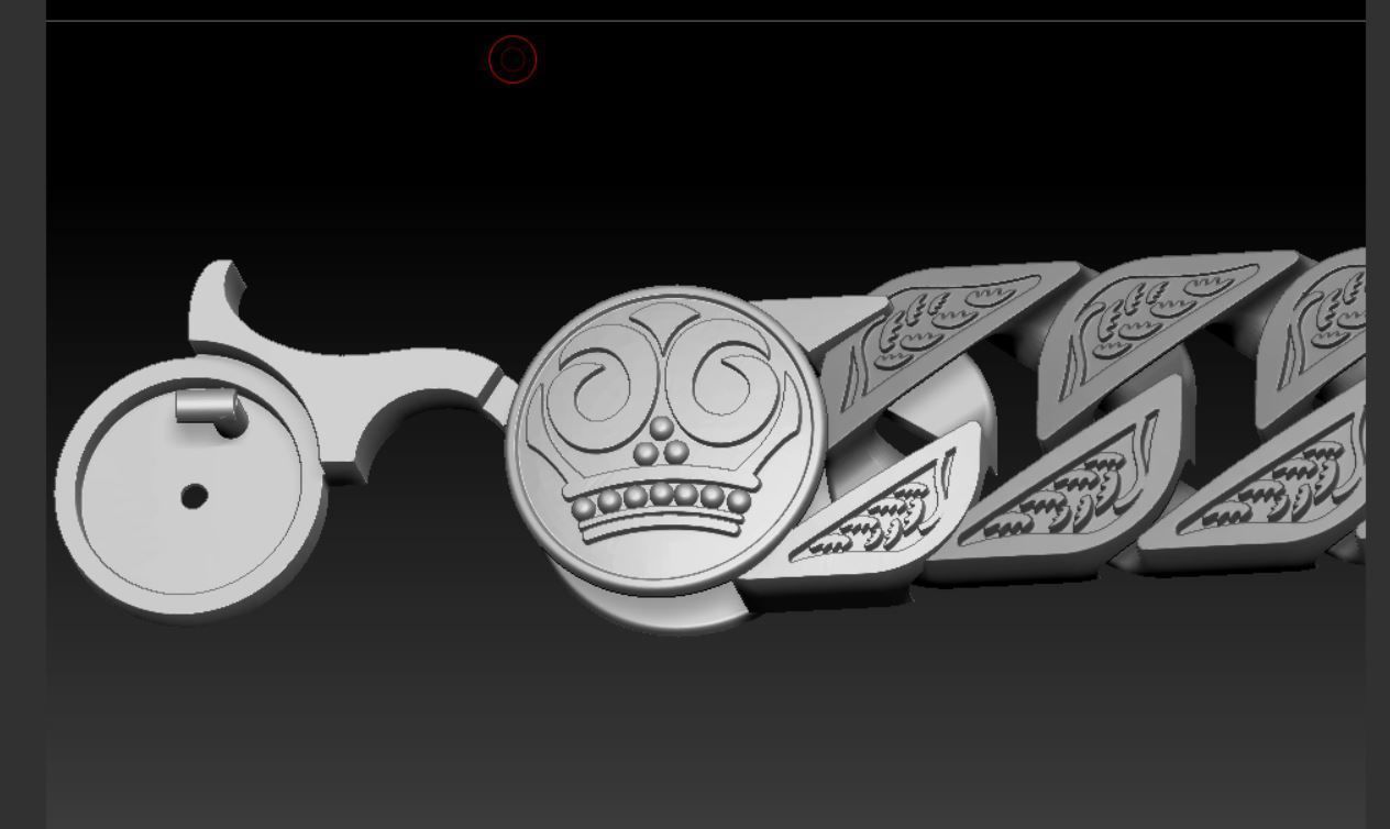 Oldschool skull bracelet 3D print model_2