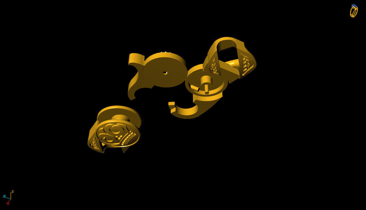 Oldschool skull bracelet 3D print model_10