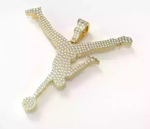 NBA diamond logo pendant