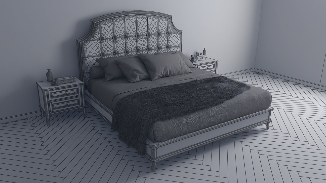 bed and tab 3D model_3