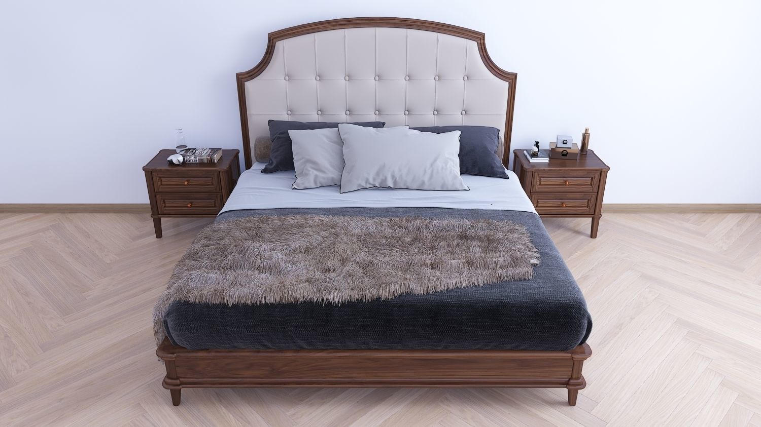 bed and tab 3D model_2