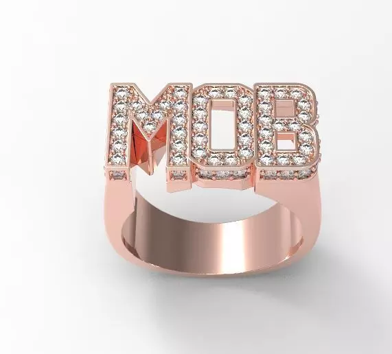 MOB diamond ring hiphop 3D print model