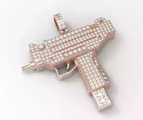 Mini uzi gun pendant