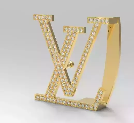 Lv logo diamond belt 3D print model