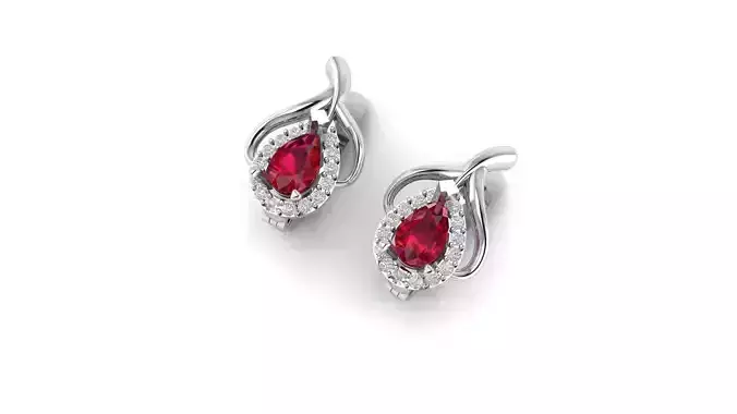 Natural leaf earring design