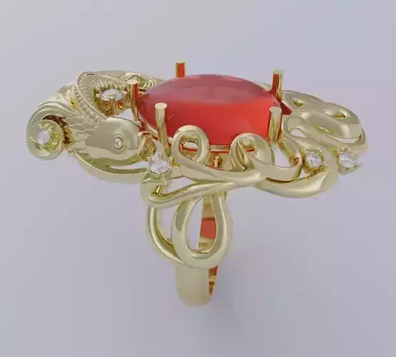 Koi gem ring