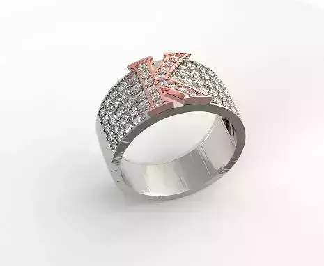K diamond men ring
