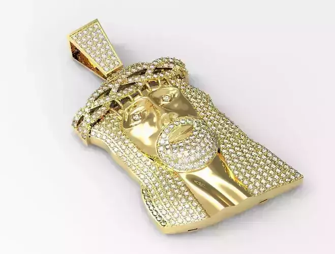 Jesus diamond pendant