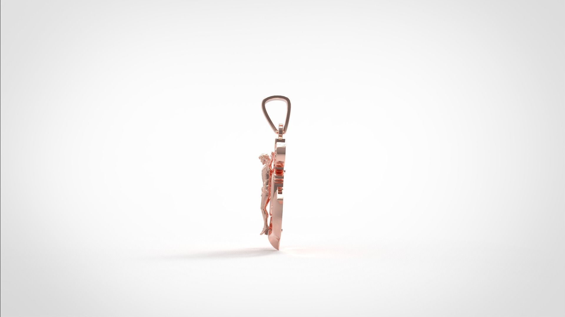 Jesus anchor cross pendant 3D print model_16