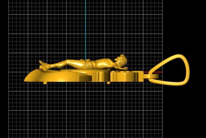 Jesus anchor cross pendant 3D print model_14