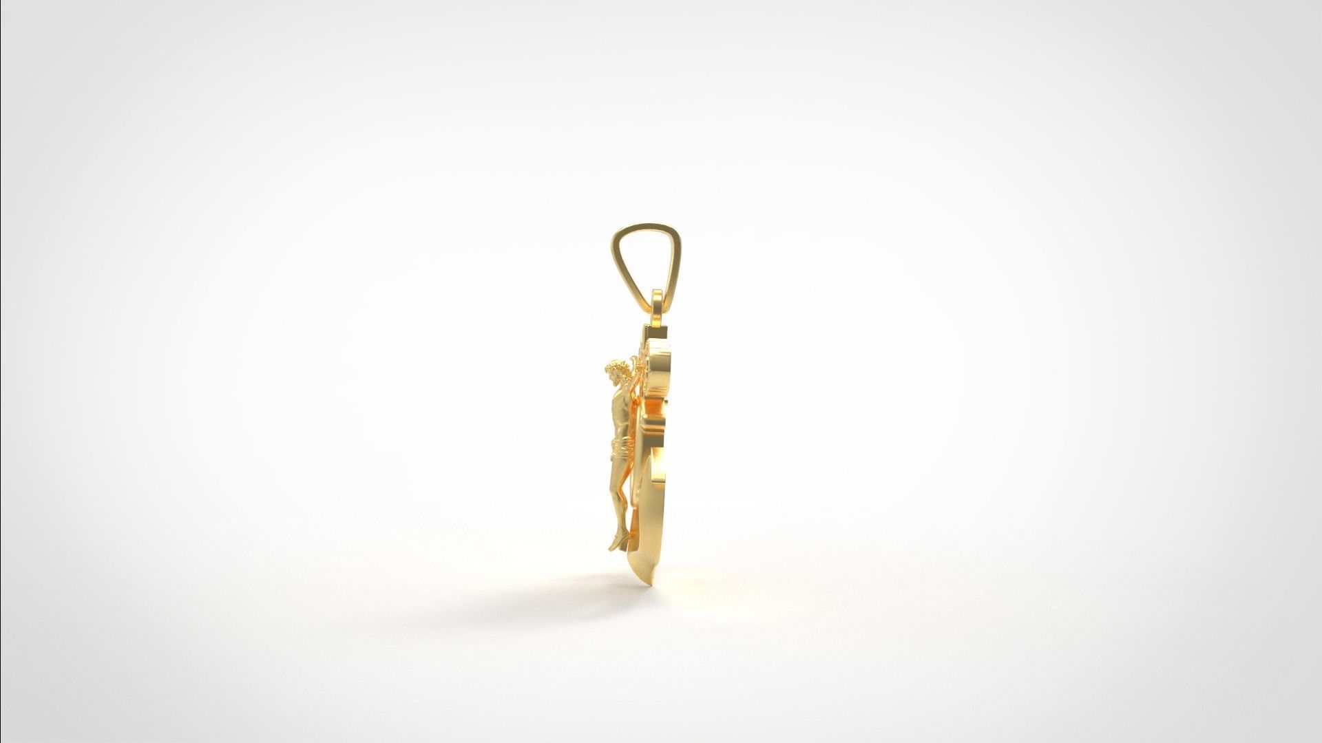 Jesus anchor cross pendant 3D print model_5