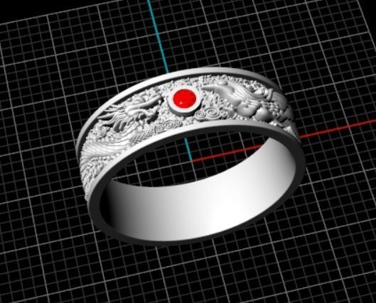 Dragon phoenix small band 3D print model_10