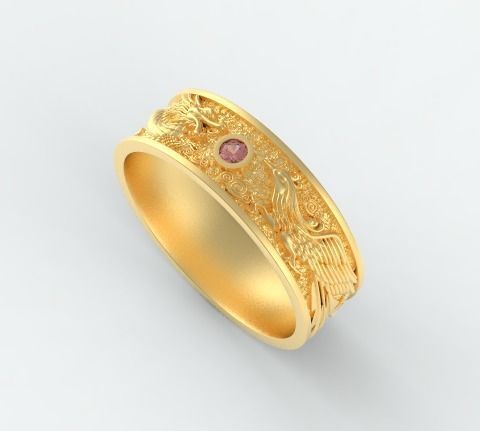 Dragon phoenix small band 3D print model_5