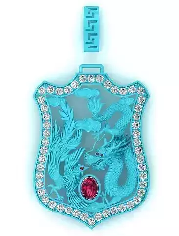 Dragon phoenix pendant
