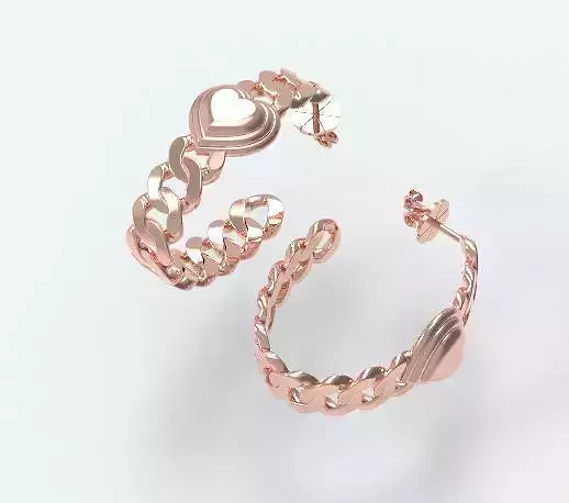 Cuban heart earrings