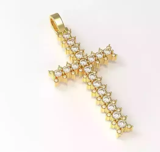 nice Cross diamond pendant design