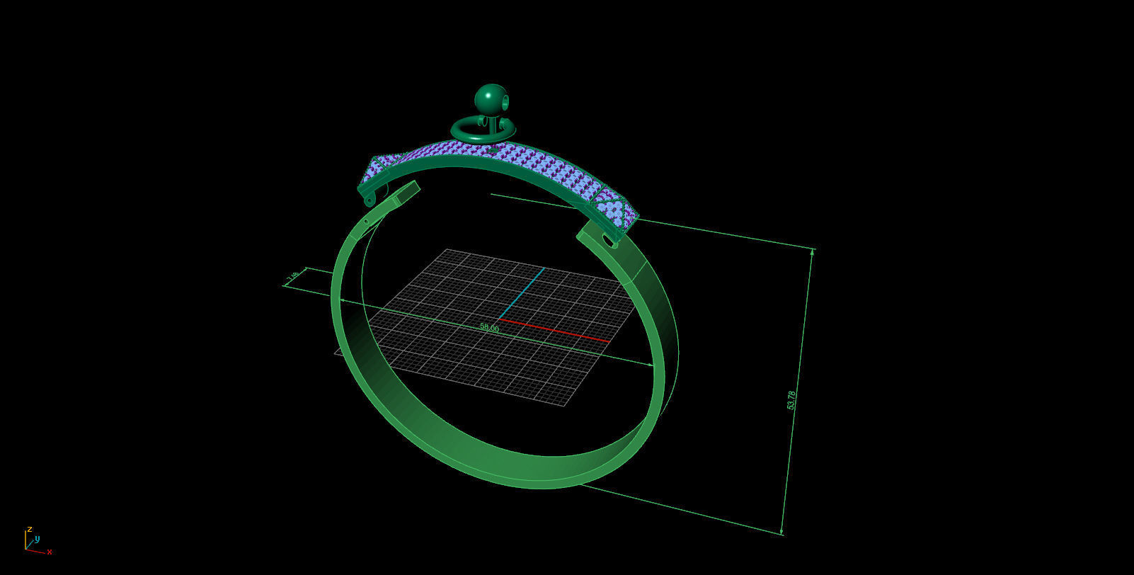 Collier de chien bracelet 3D print model_5