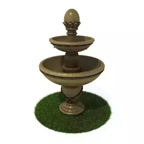 Gold Concrete Water Fountain