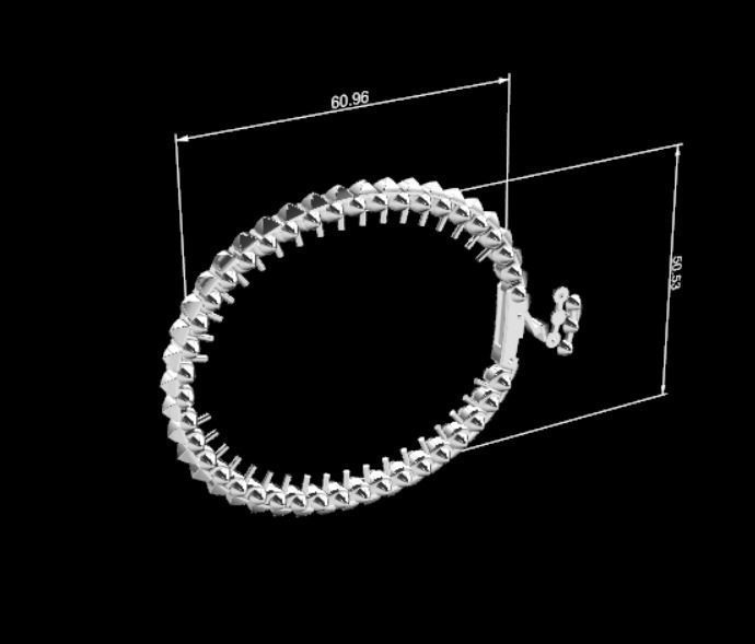 Clash bracelet no diamond  3D print model_2