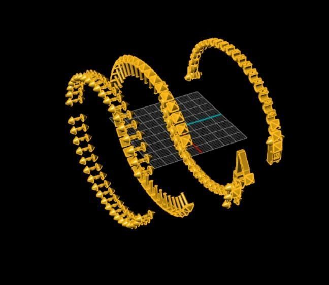 Clash bracelet no diamond  3D print model_6