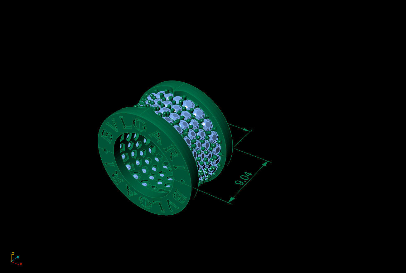 Bzero1 diamond ring 3D print model_11