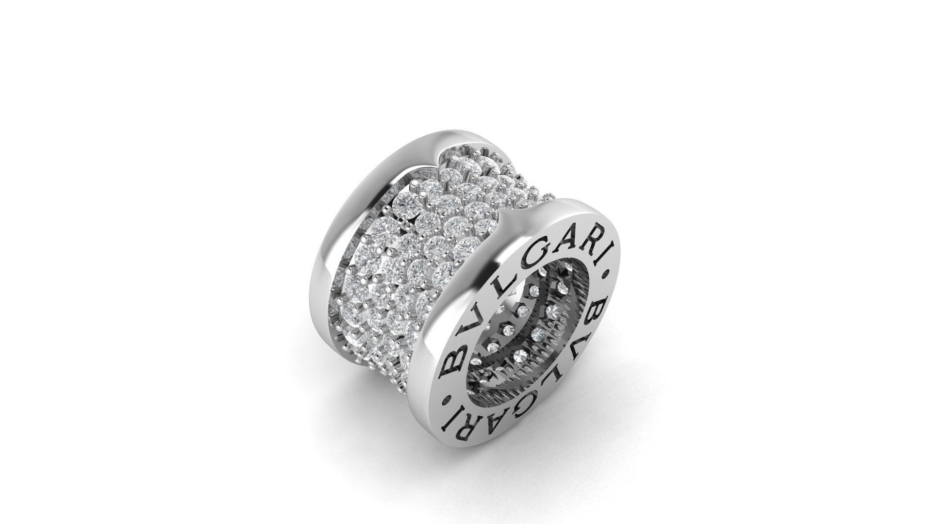 Bzero1 diamond ring 3D print model_4