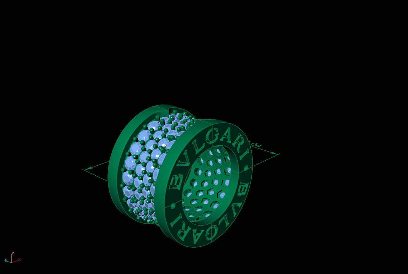 Bzero1 diamond ring 3D print model_12